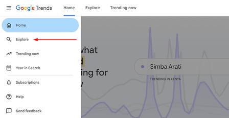 Google Trends操作界面